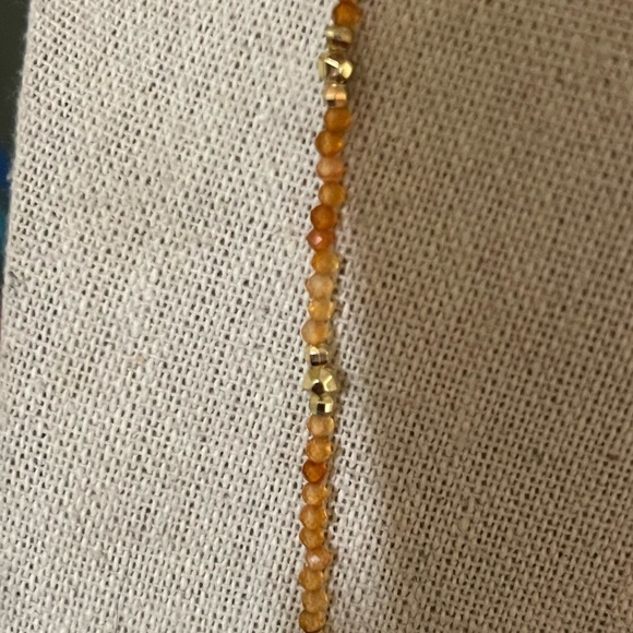 NWT Kendra Scott Britt Choker Gold &  Orange Beaded Necklace #KSNK - Picture 3 of 8